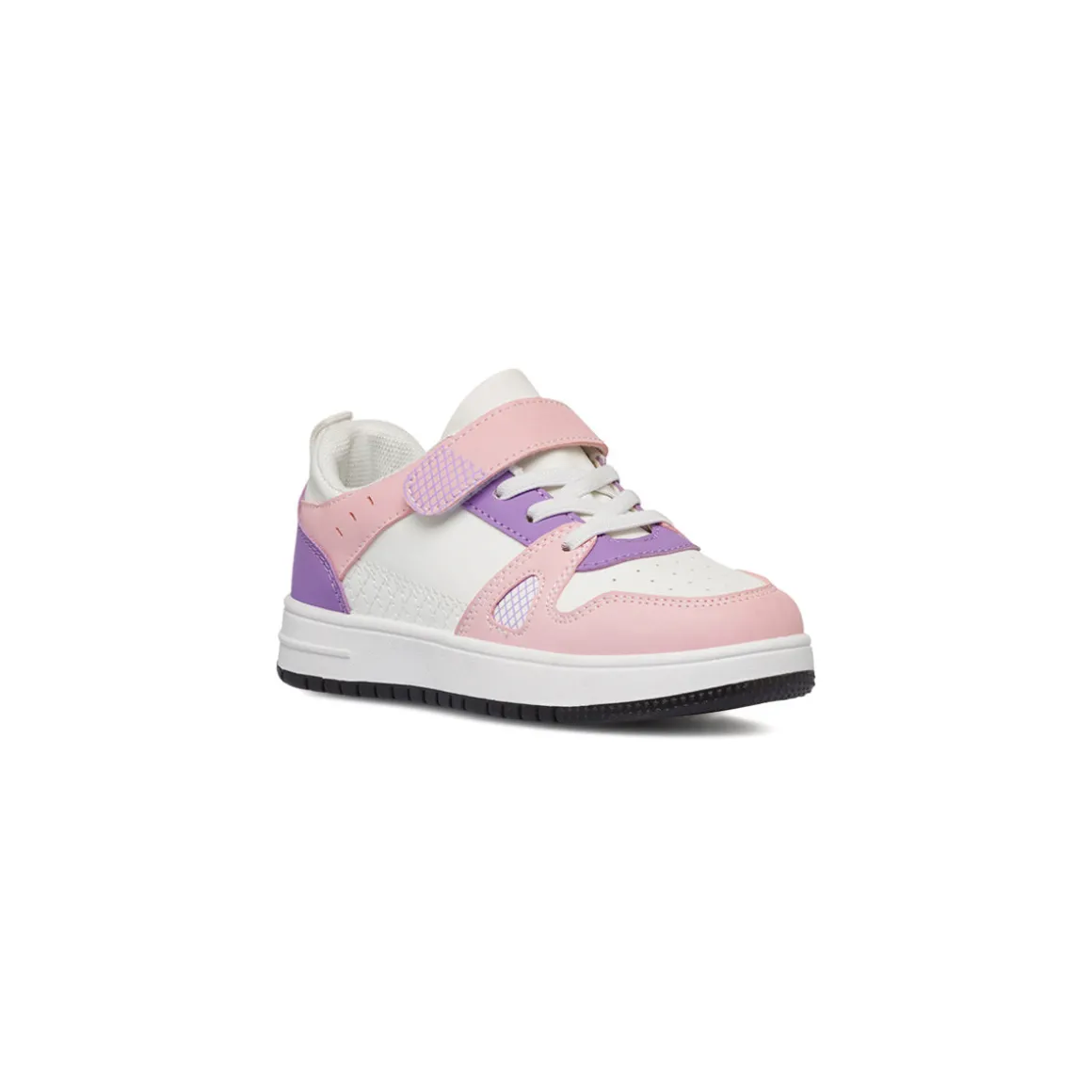 Sneakers bianco da ragazza Le Scarpe di Alice con dettagli rosa e lilla