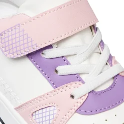 Sneakers bianco da ragazza Le Scarpe di Alice con dettagli rosa e lilla
