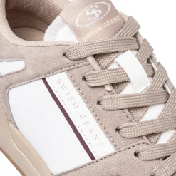 Sneakers bicolore beige e bianche da Donna Swish Jeans