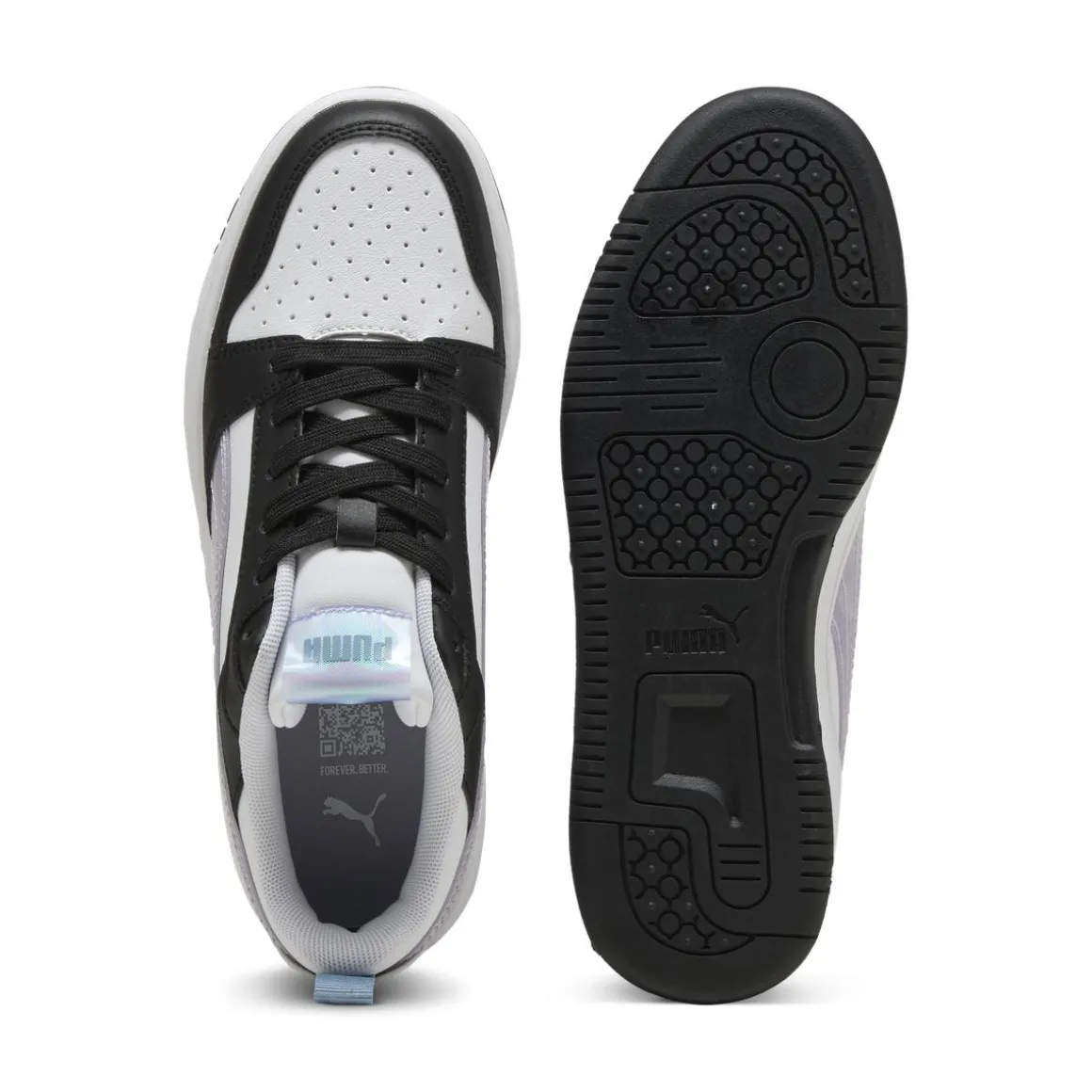 Sneakers bicolore bianche e nere da Ragazza Puma Rebound V6