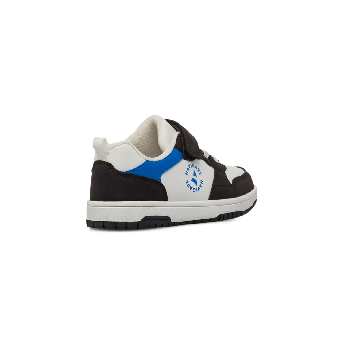 Sneakers bicolore bianco e nero da Bambino con strappo Navigare