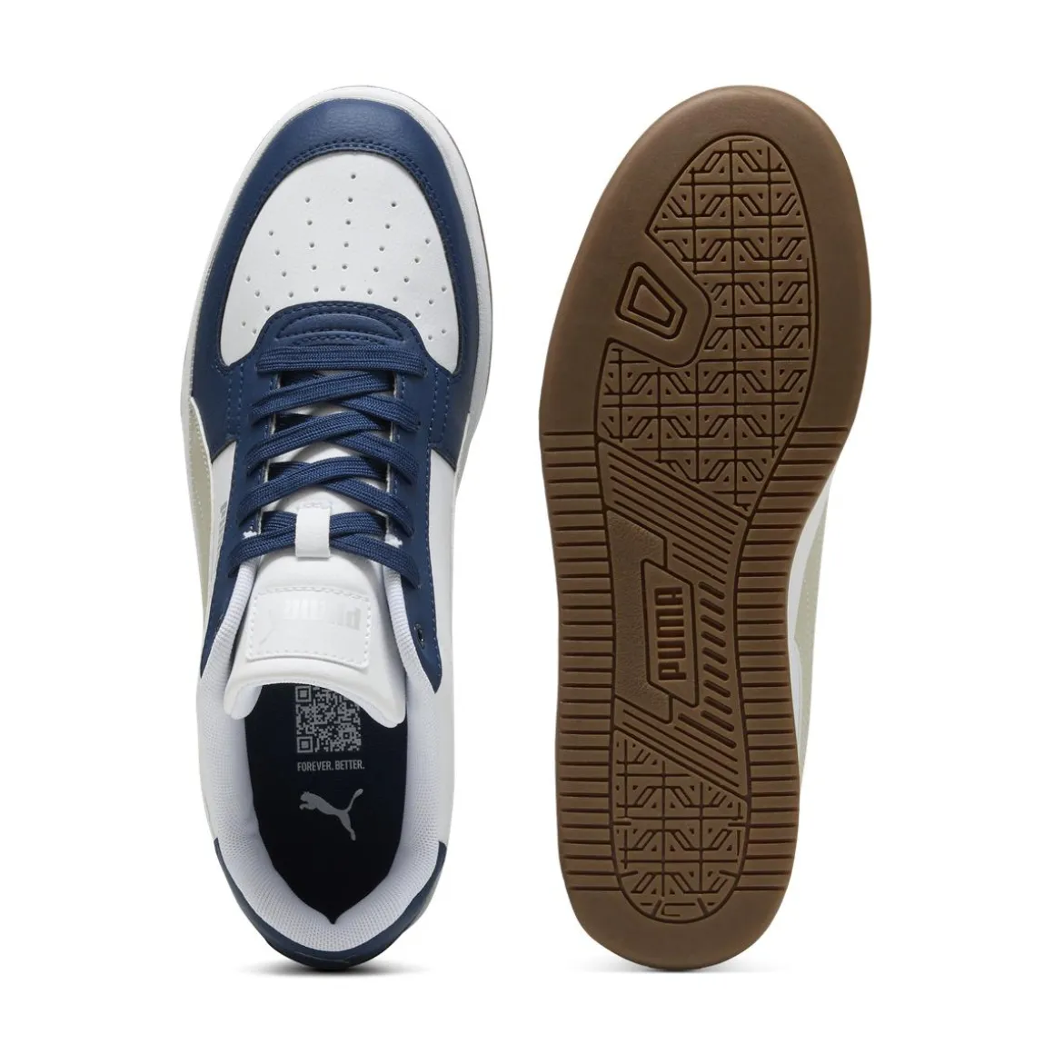 Sneakers bicolore bianco e blu da Uomo Puma Caven 2.0