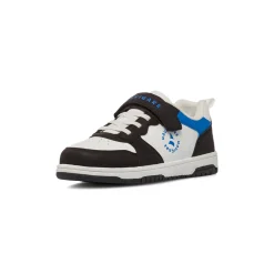 Sneakers bicolore bianco e nero da Ragazzo con strappo Navigare