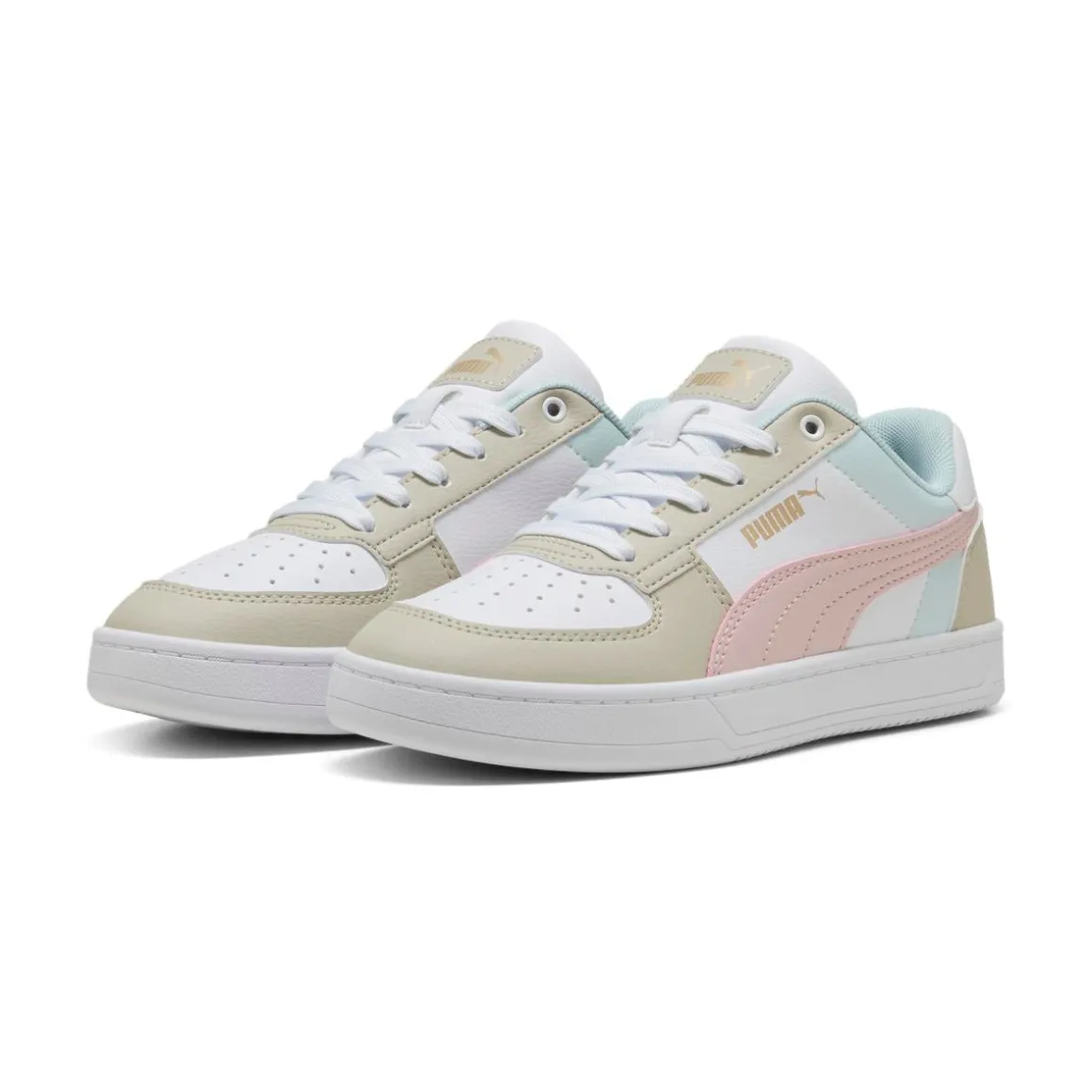 Sneakers bicolore bianco e beige da Ragazza Puma Caven 2.0