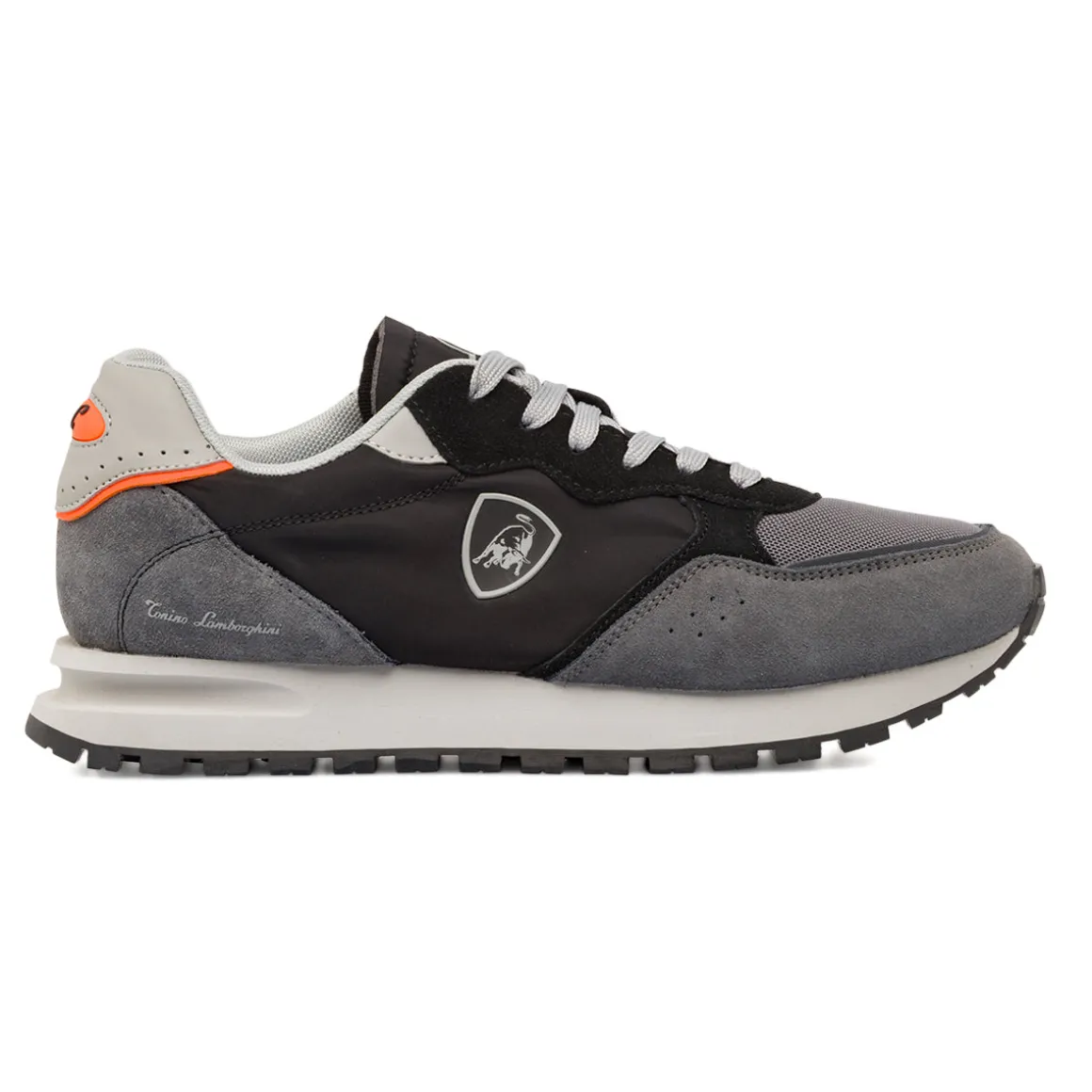 Sneakers bicolore grigio e nere da Uomo Tonino Lamborghini