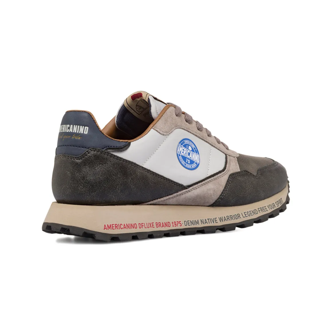 Sneakers bicolore grigio e bianco da Uomo Americanino