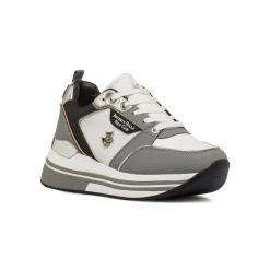 Sneakers bicolore grigio e bianco da Donna Beverly Hills