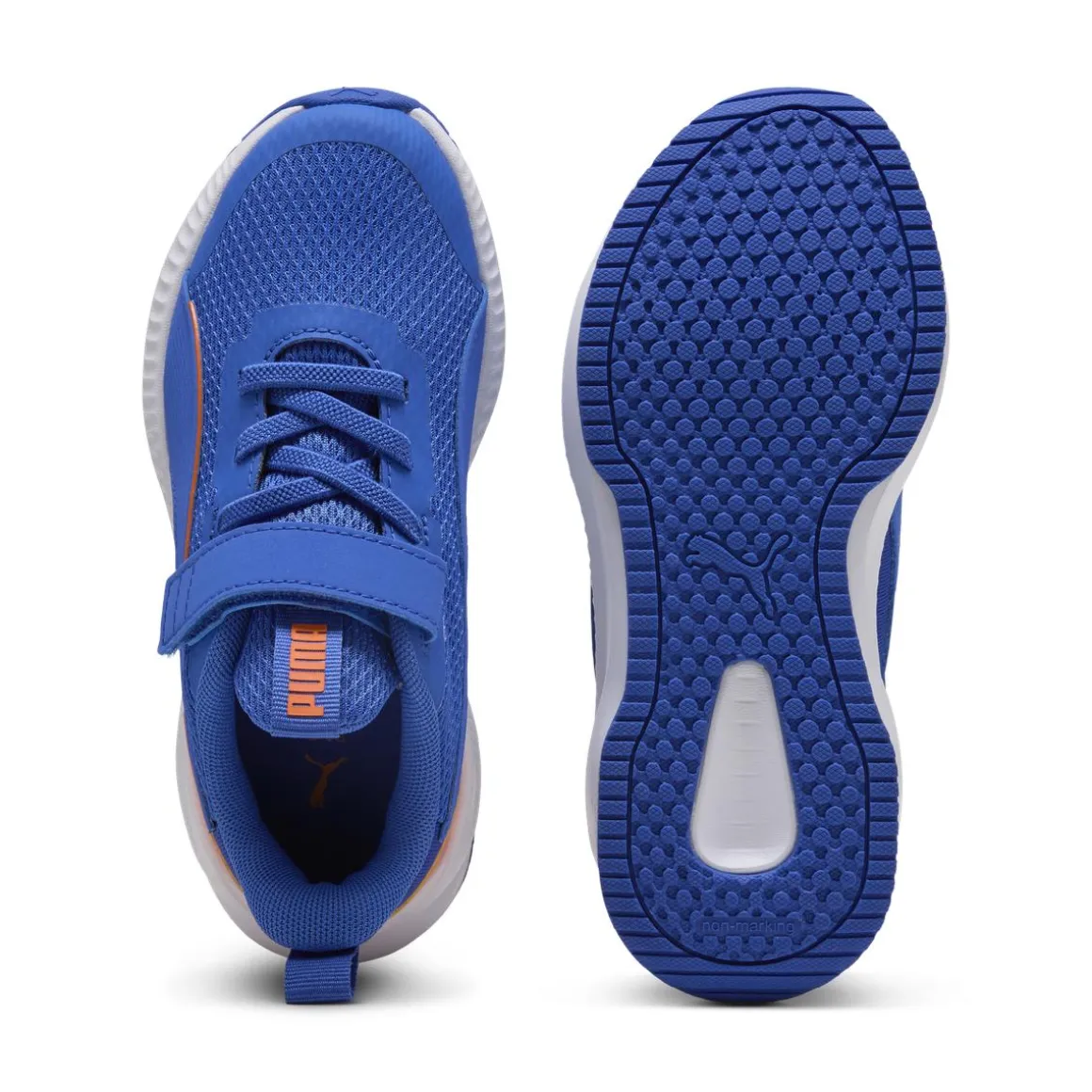 Sneakers blu con strappo da Ragazzo Puma Flyer 3