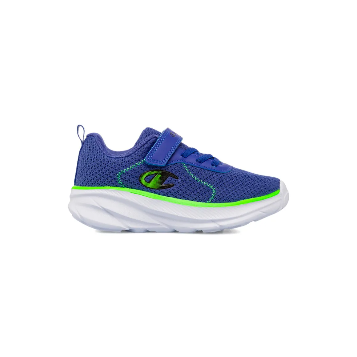 Sneakers blu da Bambino con inserti fluo Champion