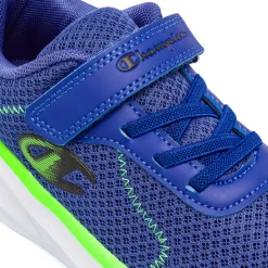 Sneakers blu da Bambino con inserti fluo Champion
