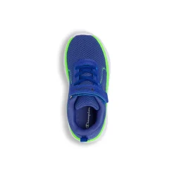 Sneakers blu da Bambino con inserti fluo Champion