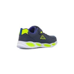 Sneakers blu da bambino con luci e strappo Kappa