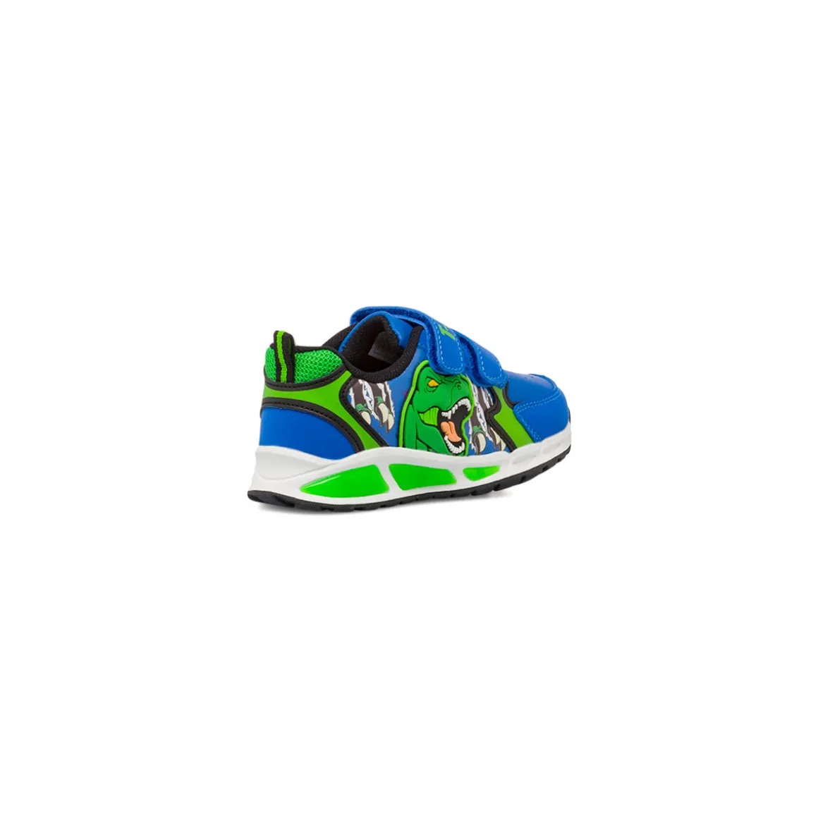 Sneakers blu da Bambino con Luci e stampa Dinosauri