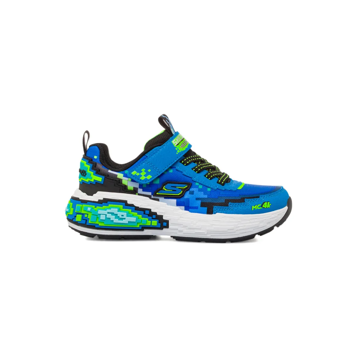 Sneakers blu da Bambino con dettagli pixel e strappo Skechers