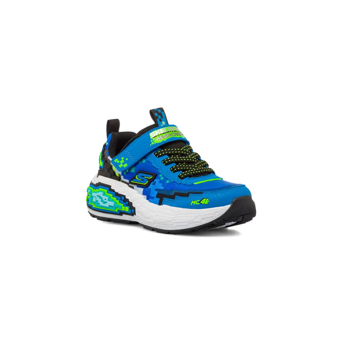 Sneakers blu da Bambino con dettagli pixel e strappo Skechers