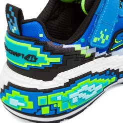 Sneakers blu da Bambino con dettagli pixel e strappo Skechers