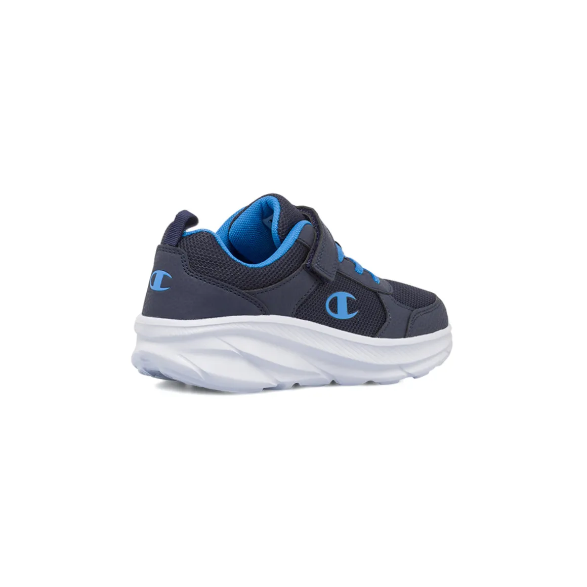 Sneakers blu da bambino con strappo Champion