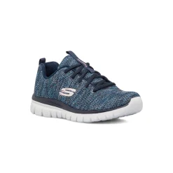 Sneakers blu da donna con sottopiede in memory foam Skechers Graceful