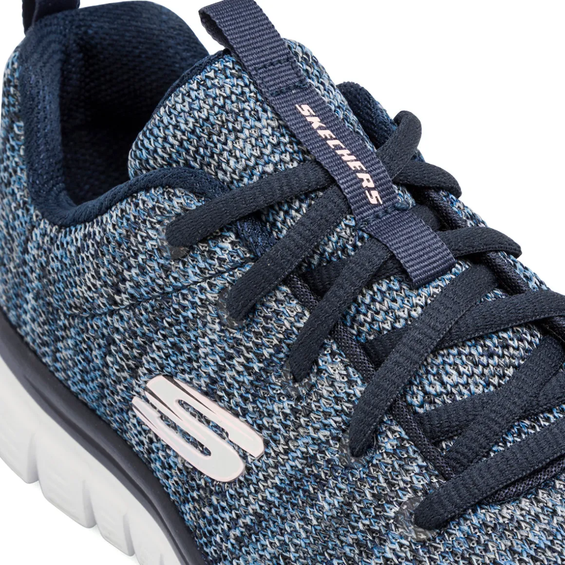 Sneakers blu da donna con sottopiede in memory foam Skechers Graceful