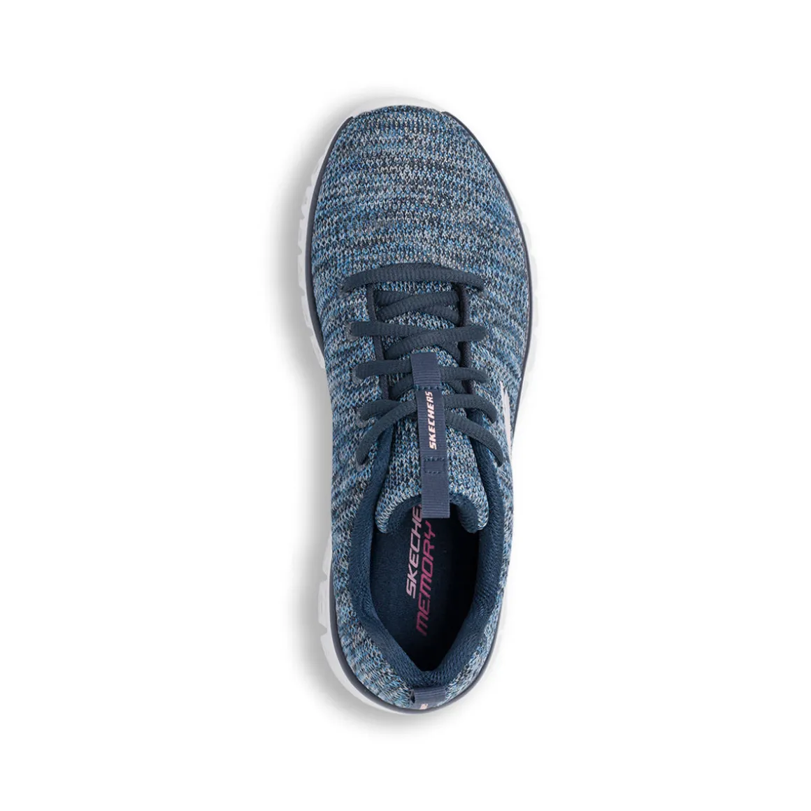 Sneakers blu da donna con sottopiede in memory foam Skechers Graceful
