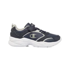 Sneakers blu da ragazzo con dettagli grigio e logo Champion Count B