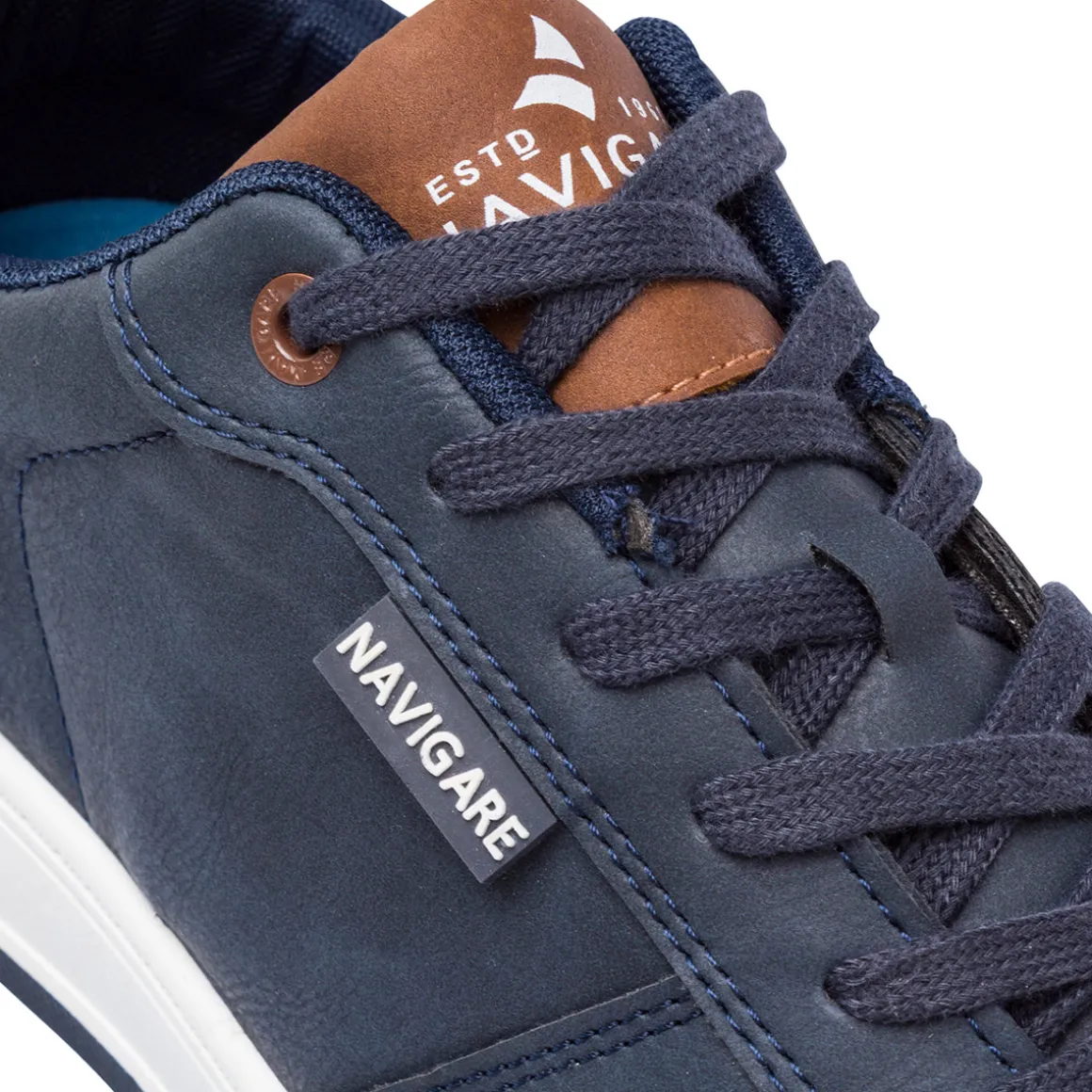 Sneakers blu da Uomo con inserti Marroni Navigare