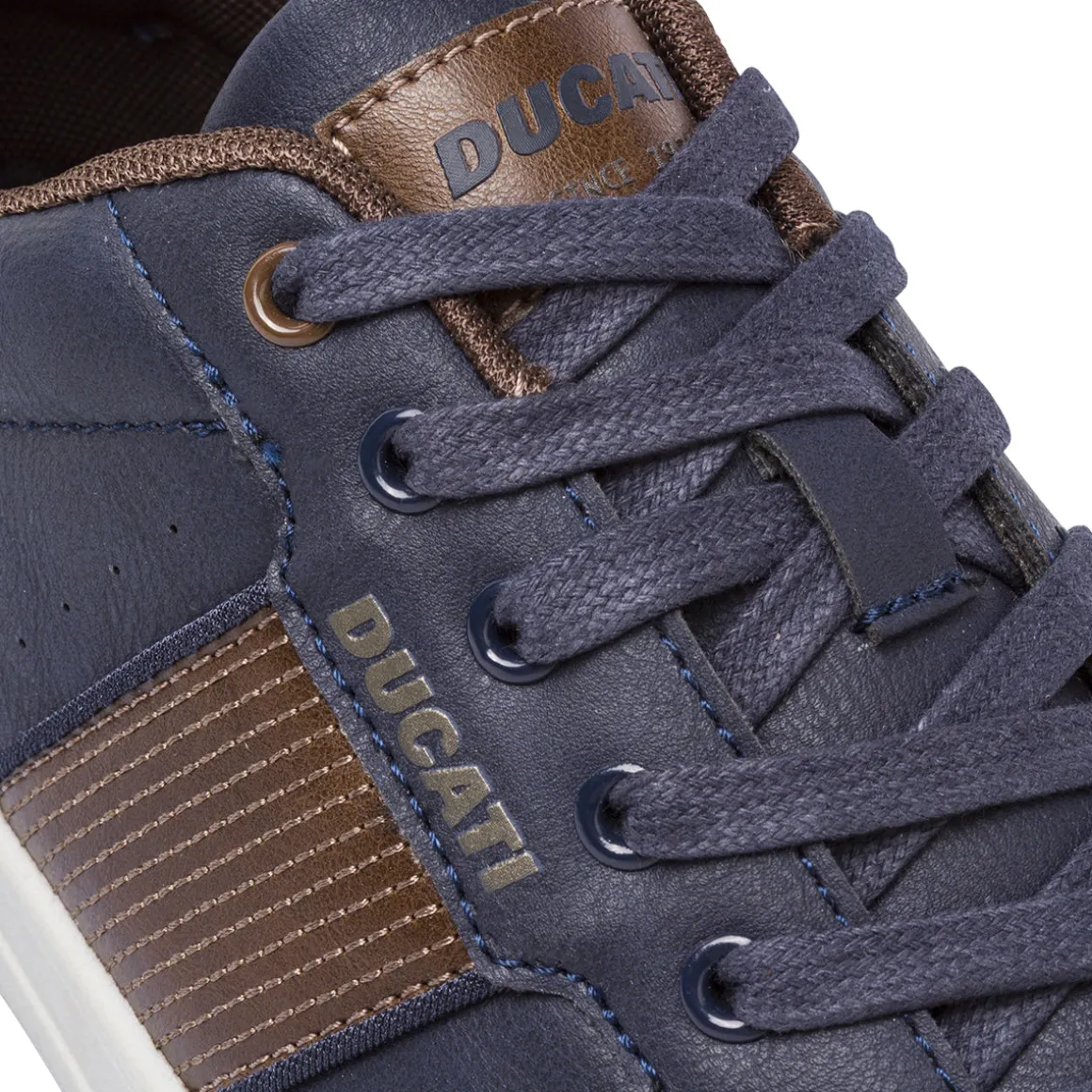 Sneakers blu da Uomo con inserti marroni Ducati