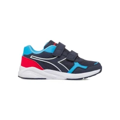 Sneakers blu e azzurre da Bambino con logo e chiusura a strappo Diadora