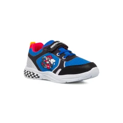 Sneakers blu e nere da ragazzo con luci nella suola Super Mario