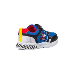 Sneakers blu e nere da ragazzo con luci nella suola Super Mario