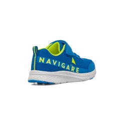 Sneakers blu e verde da Ragazzo con chiusura a strappo Navigare
