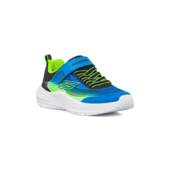 Sneakers blu e verdi da ragazzo Skechers Microspec Advance