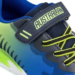 Sneakers blu e verdo da ragazzo Australian Flash II con luci