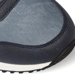 Sneakers blu jeans da uomo con logo laterale Ducati