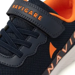 Sneakers blu navy e arancioni da Ragazzo Navigare