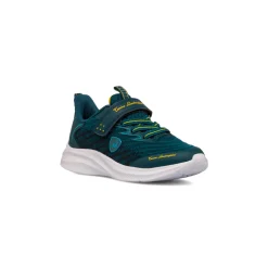 Sneakers blu ottanio con dettagli gialli da bambino Tonino Lamborghini