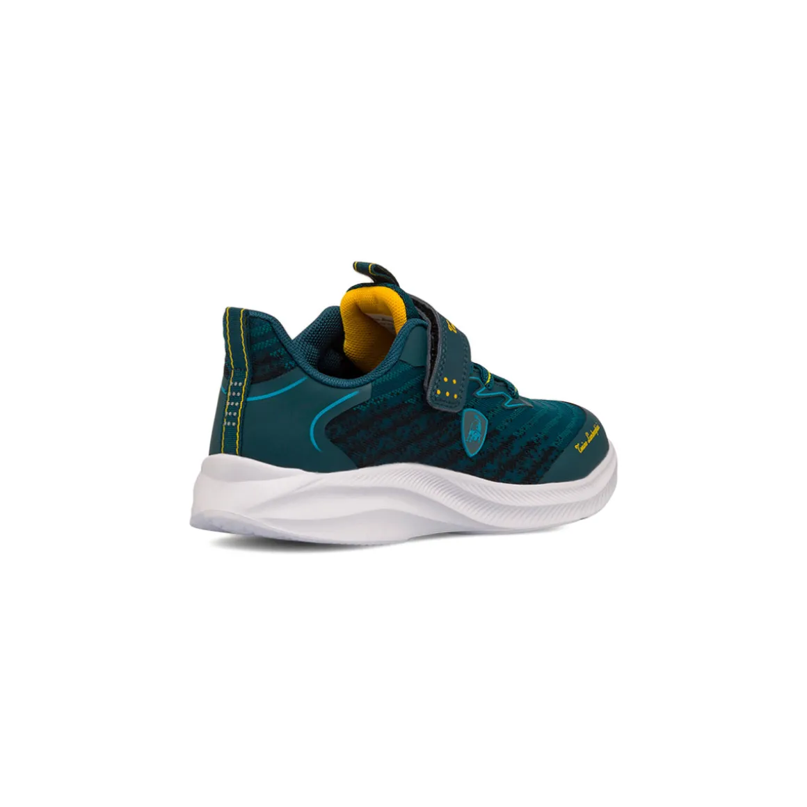 Sneakers blu ottanio con dettagli gialli da bambino Tonino Lamborghini