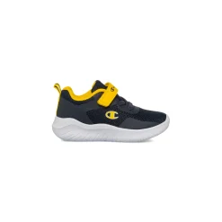 Sneakers blu primi passi bambino con dettagli gialli Champion Softy Evolve