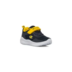Sneakers blu primi passi bambino con dettagli gialli Champion Softy Evolve