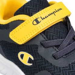Sneakers blu primi passi bambino con dettagli gialli Champion Softy Evolve