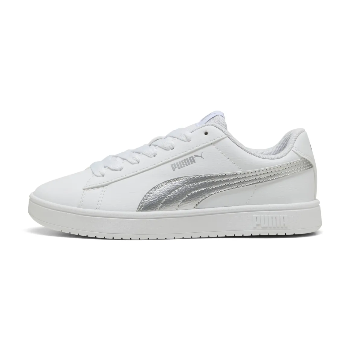 Sneakers casual bianche con dettaglio argento da ragazza Puma Rickie Classic