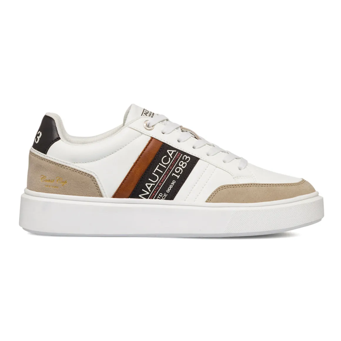 Sneakers casual bianche da uomo Nautica Jeans