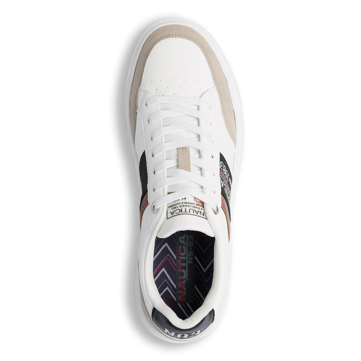 Sneakers casual bianche da uomo Nautica Jeans