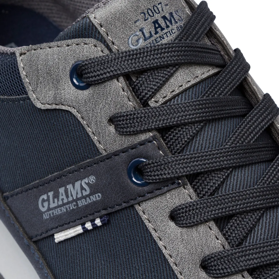 Sneakers casual blu e grigie da uomo Glams