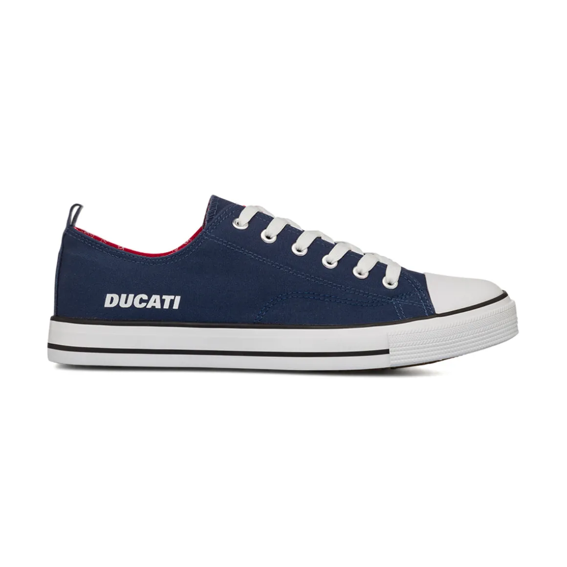 Sneakers casual blu in tessuto da Uomo con logo laterale Ducati