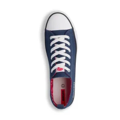 Sneakers casual blu in tessuto da Uomo con logo laterale Ducati