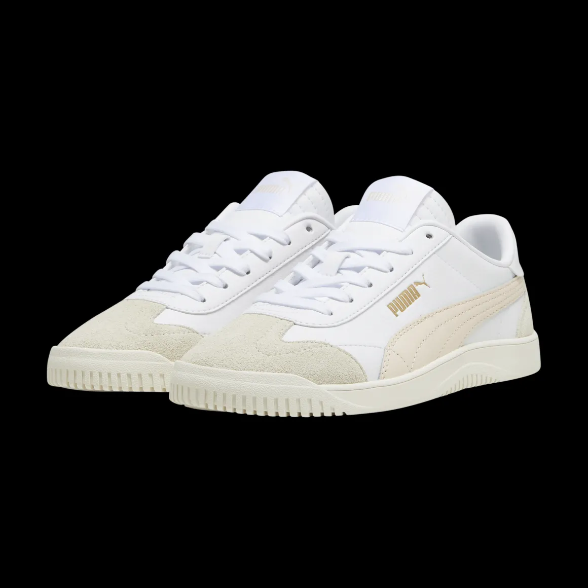 Sneakers casual da donna bianche e rosa Puma Club 5v5