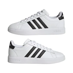Sneakers casual da donna bianche con logo adidas Grand Court