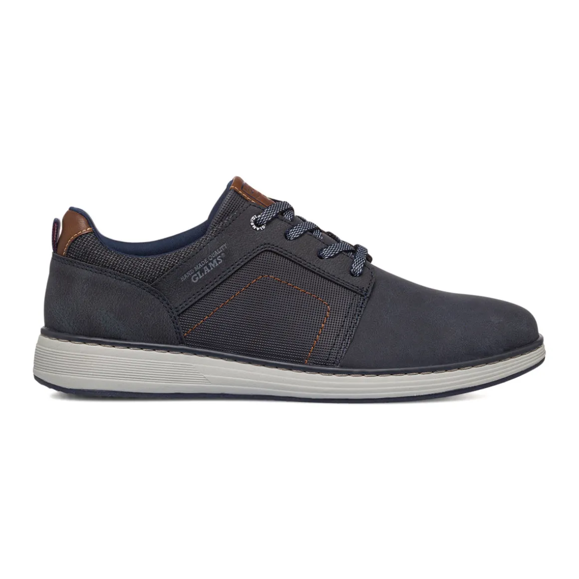 Sneakers casual da uomo blu con logo Glams