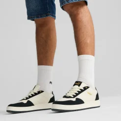 Sneakers casual da uomo bianche e nere con logo Puma Court Classic